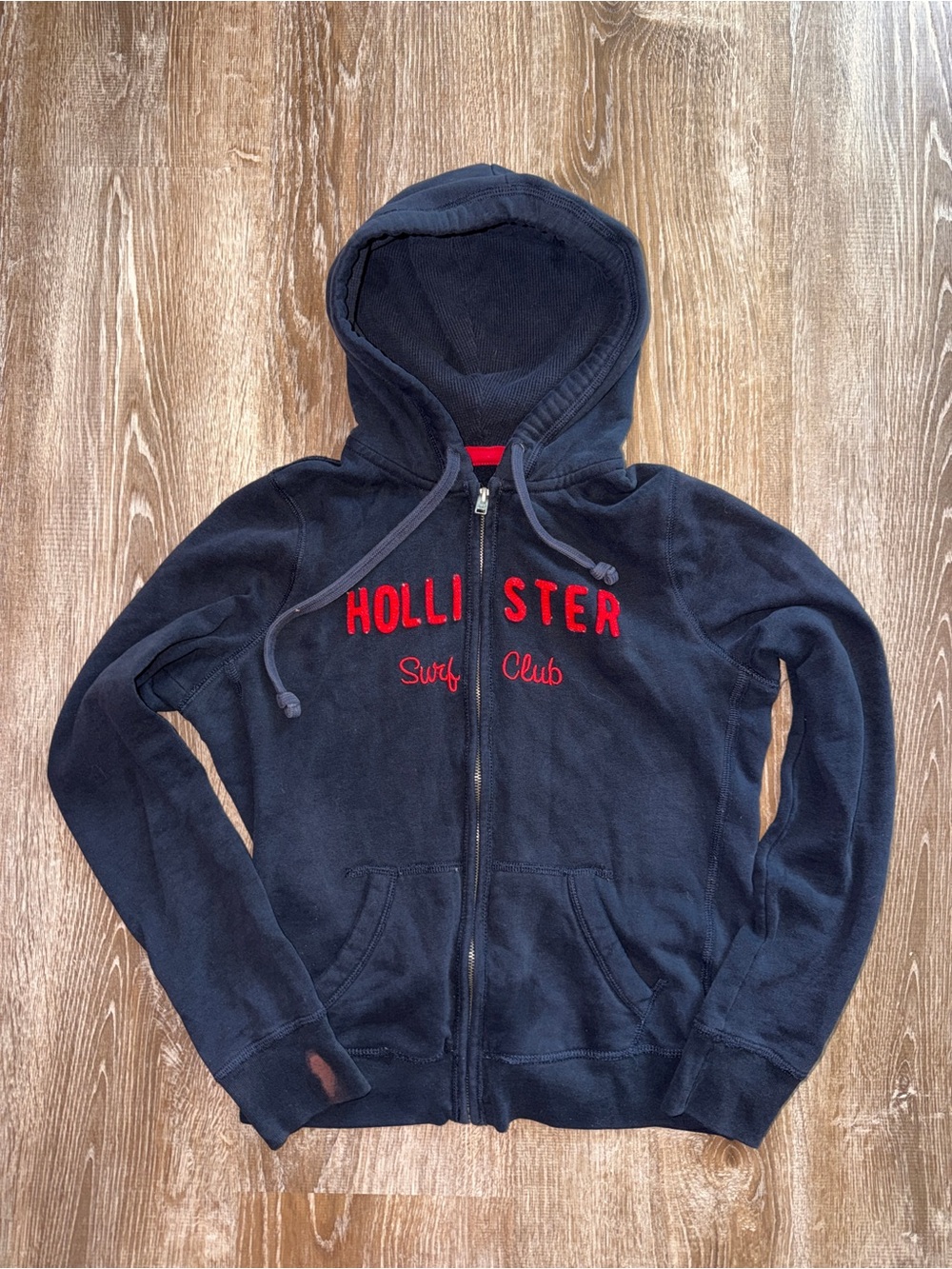 Y2K Hollister Navy Hoodie Jacket
